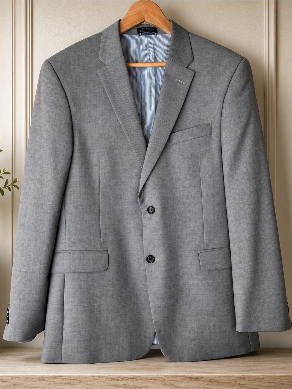 Tommy Hilfiger Classic 2 Pc Gray Suit Blazer & Dress Pants